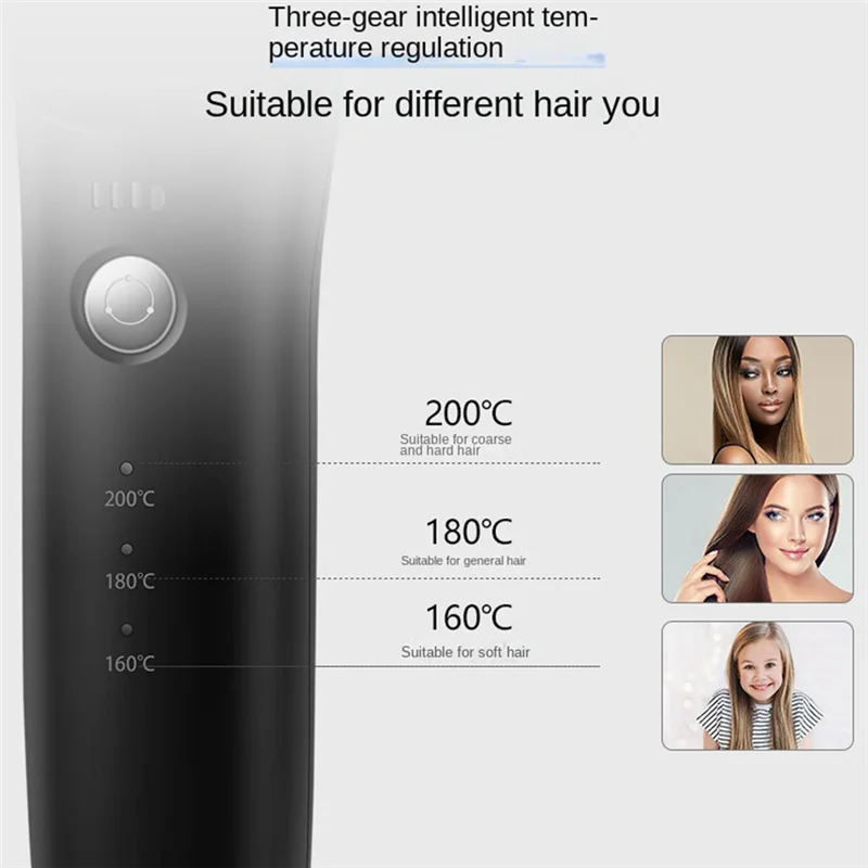 AY03-فرشاة تمليس الشعر اللاسلكية، فرشاة تنعيم الشعر الكهربائية، مكواة فرد اللحية لمشط ساخن قابل لإعادة الشحن