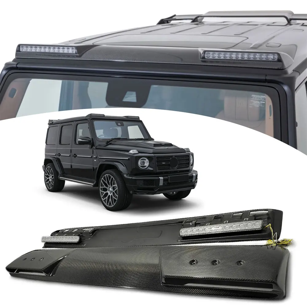 Real Carbon Fiber DRL Roof LED Cap Fits Mercedes G-Class G550 G63 2019-2025