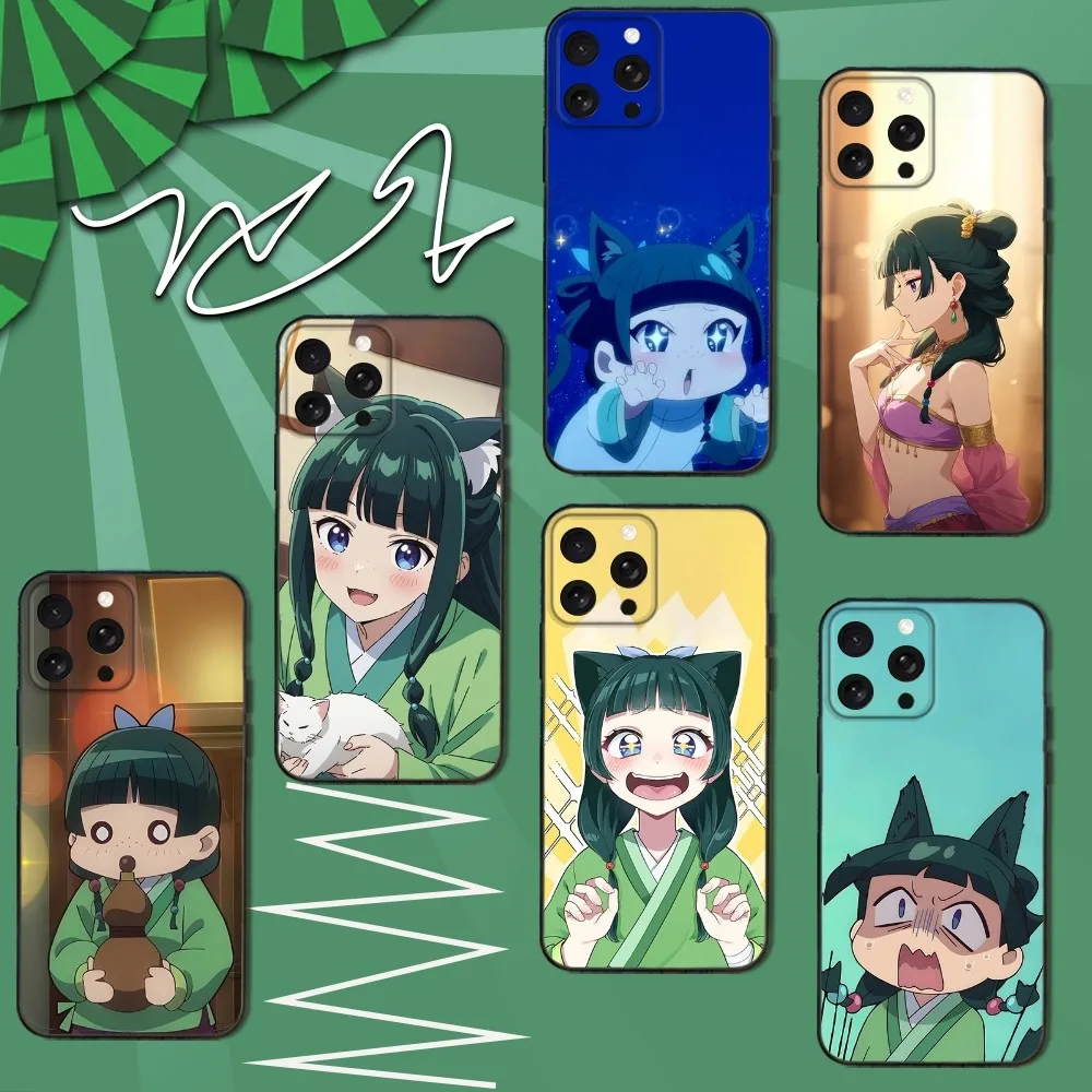 

Anime Kusuriya Mao Phone Case For iPhone 16e,16,15,14,13,12,11,Pro,X,XS,Max,XR,Plus,Mini Soft Black Cover
