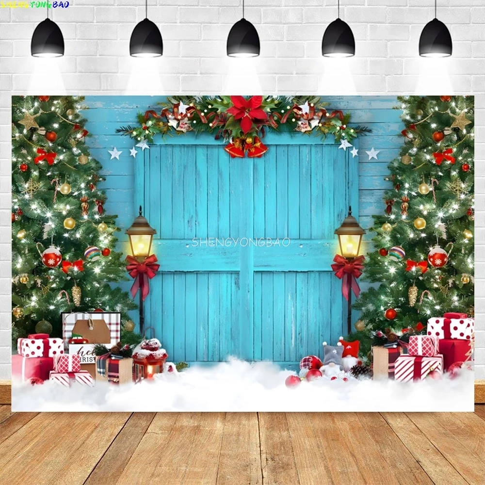 

Christmas Day New Year Party Photography Backdrops Prop Window Living Room Interior Xmas Tree Snow Theme Photo Background BG-42