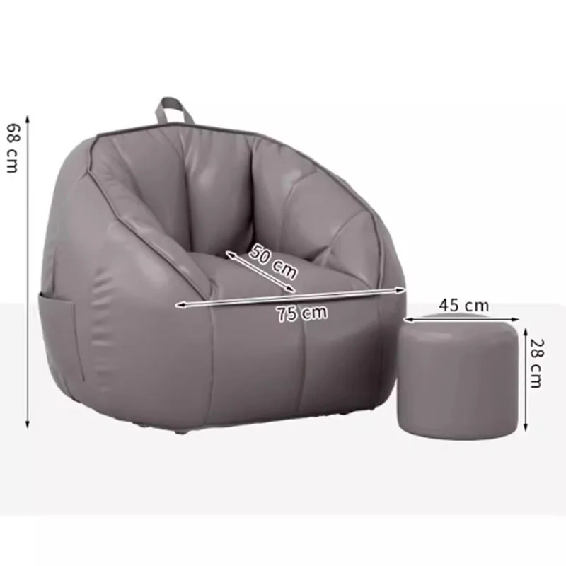 Dashdeals Small Bean Bag Sofa Black Adults Comfort Recliner Bean Bag Sofa Lazy Waterproof Asientos Inflables Garden Furniture