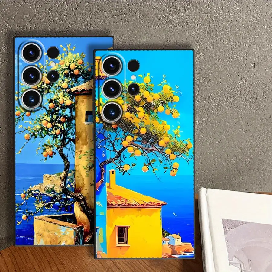 Seaside House Funda Phone Cover Case for Samsung Galaxy S26 Ultra S20 S24 S10 S9 S23 S21 FE S25 Plus Note 20 8 9 10