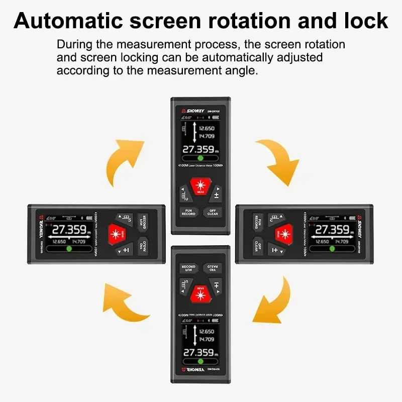 SNDWAY SW DR60 DR100 Bilateral Laser Rangefinder Two-way Laser Distance Meter Red Laser Measure Digital Range Finder