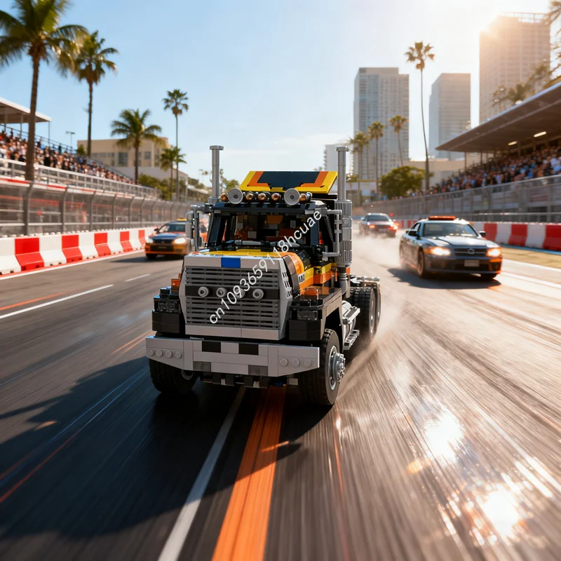 2443 個 MOC フォルデッド LTL ブラック テクニカルモデルビルディングブロックアーキテクチャ組み立てクリスマスギフト DIY おもちゃアイデアブリックキッズ