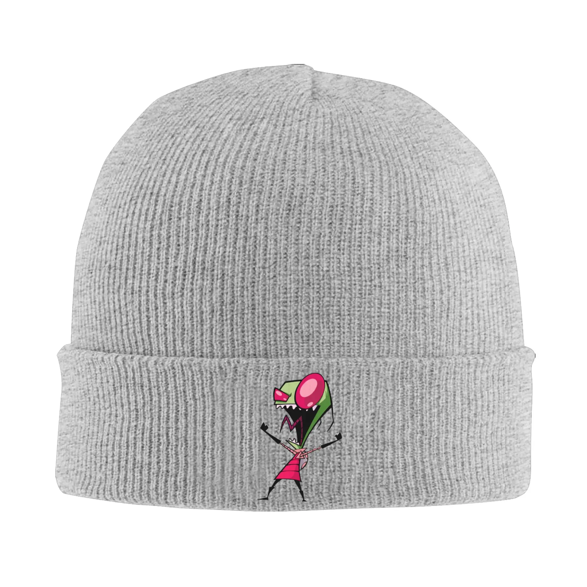 Invader Zim Cartoon Hat Autumn Winter Skullies Beanies Warm Characters Cap Men Women Acrylic Skullcap