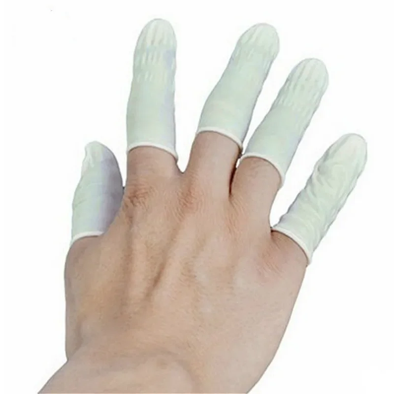 New Arrival 20/50pcs Natural Rubber Gloves Finger Cots Latex Fingertip Protective Disposable