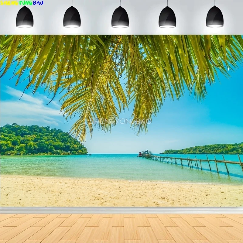 Hermoso paisaje de isla con pl - Photography Backdrop Muslin reseña y precio
