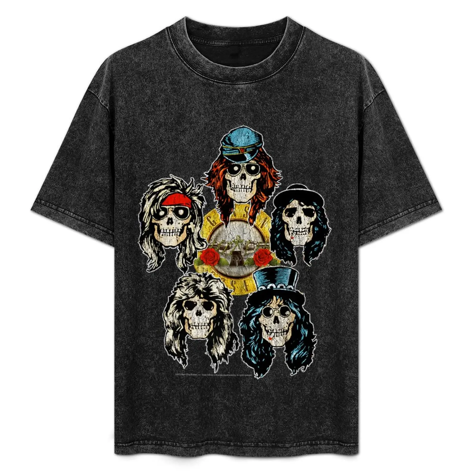 Guns N Roses Skull Heads Premium T-Shirt oversized t shirt boys animal print shirts graphic tops Men's t-shirt