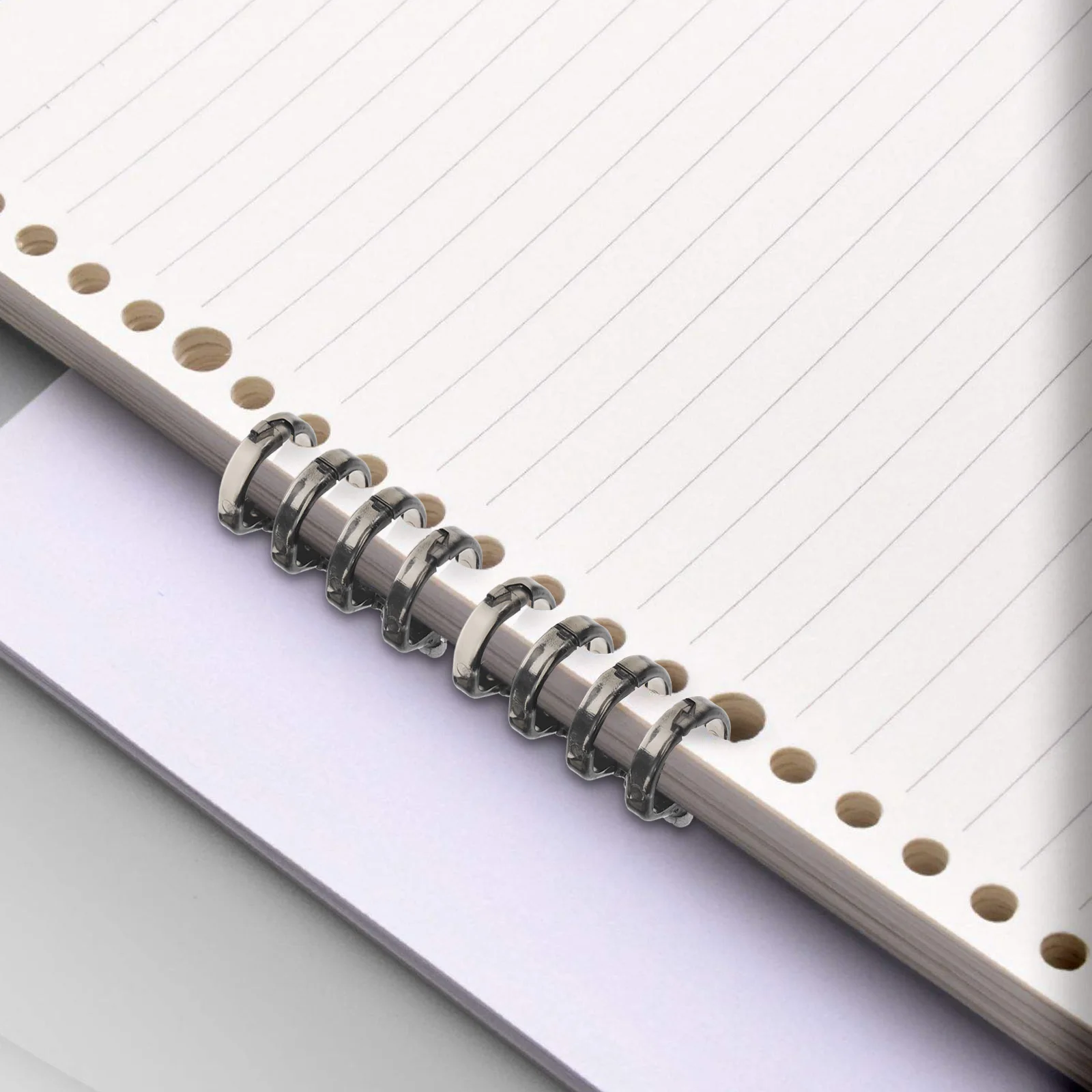 

10 Pcs Loose Leaf Binder Snap Four Hole Plastic File Ring Office Student Stationery Smooth Surface Home School Use