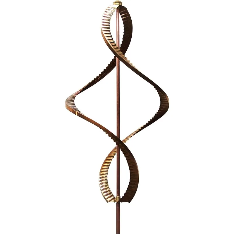 

Wind Sculpture Kinetic Copper Dual Helix Spinner