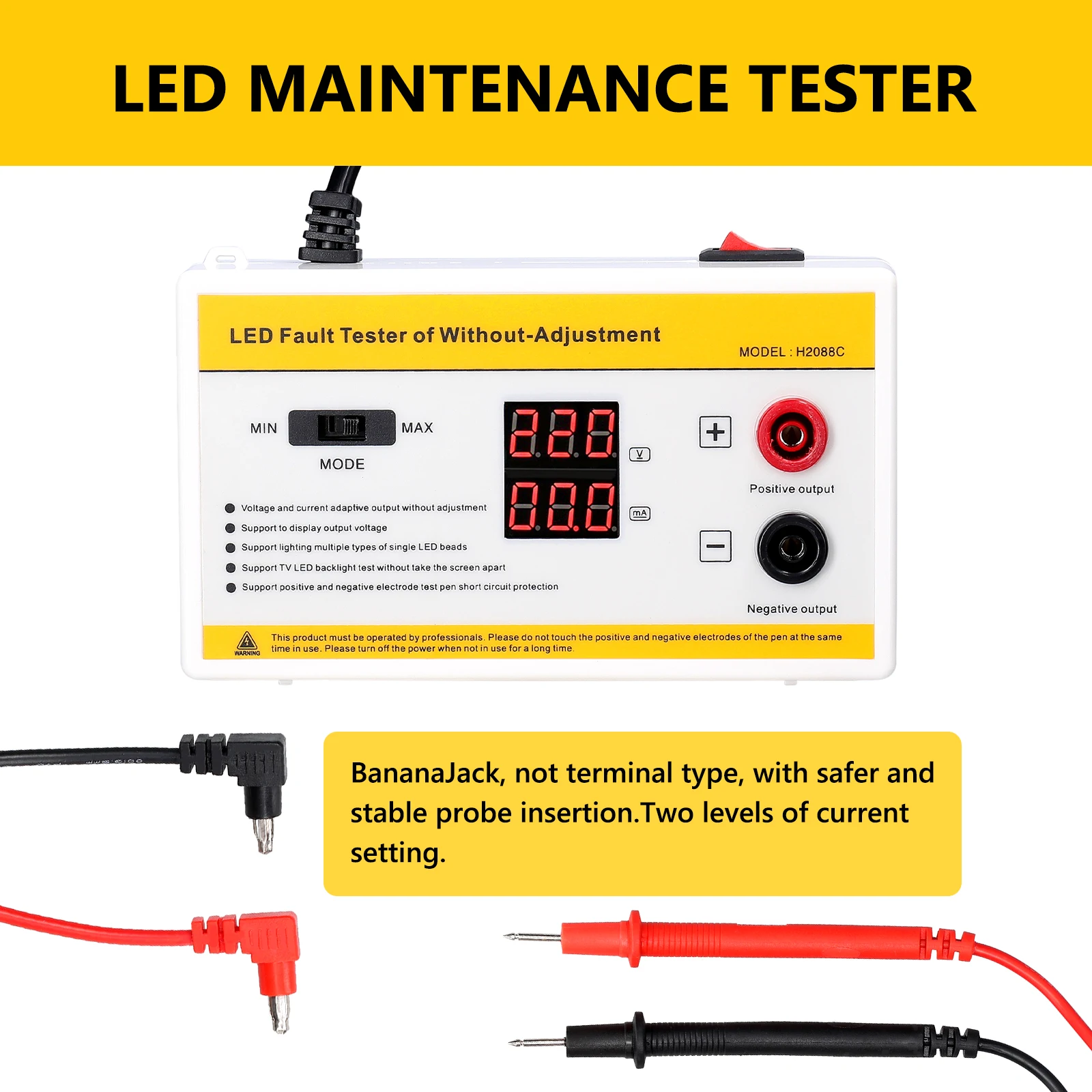 Portable LED Maintenance Tester LED Fault Detector TV Backlight Reparing Tool Multifunctional LED Lamp Beads and Light