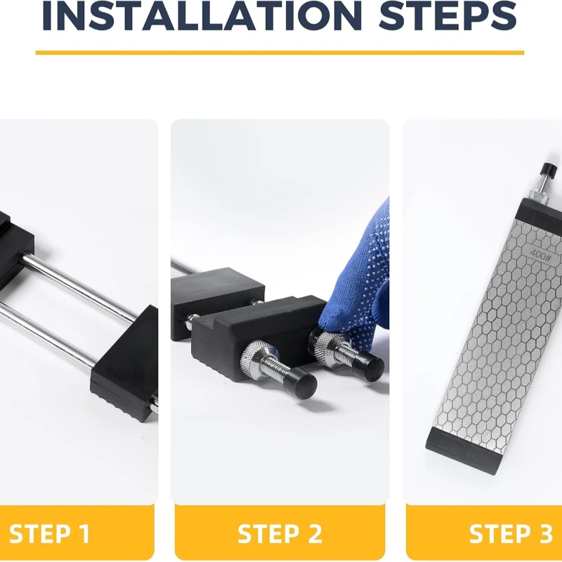 

Stainless Steel Sharpening Stone Holder Whetstone Clamping Base Universal Non-slip Rubber Texture Anti-slip Grinding Tool Holder