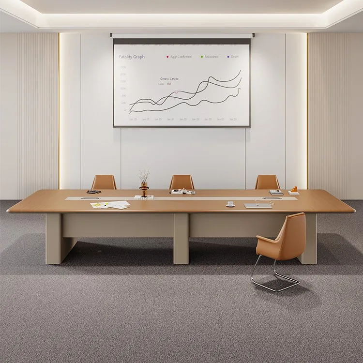 

Large conference table, modern, minimalist, high-end rectangular conference, negotiation office, conference combination