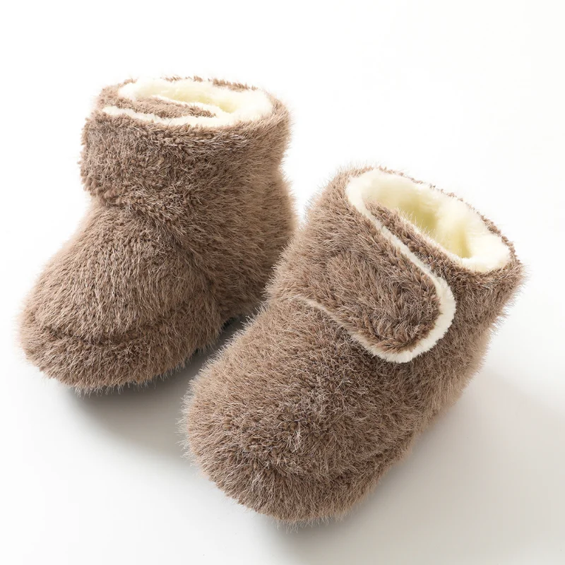 Baby Winter Plush Fluffy Shoes Walkers Toddler Booties Children Flats Cribs Barefoot Shoes Newborn Girls Boys Baby Items Stuff