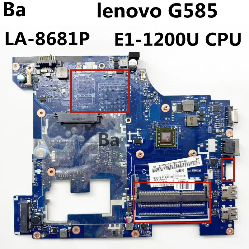 

For lenovo G585 laptop motherboard LA-8681P motherboard AMD EM1200 CPU DDR3 100% test work