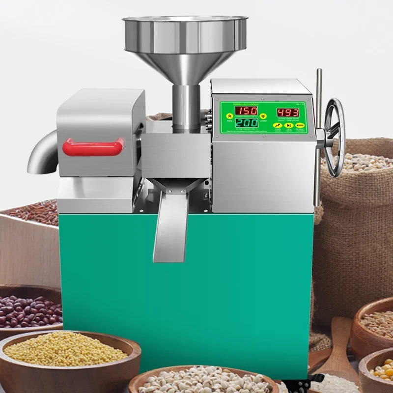 

Oil Pressers Machine Kitchen Seeds Sunflower Sesame Coconut Peanut Vegetable Bean Hot Cold Home Commercial Extraction Maker