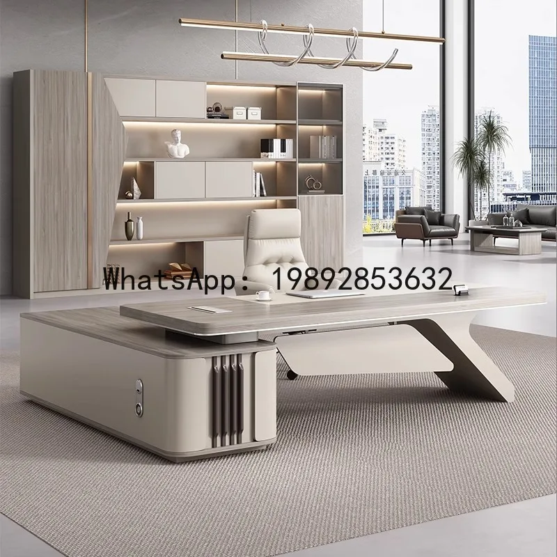 XL Office Desk Executive  President Desk Chair Set Manager Elegant Large Desk Leader Office Furniture