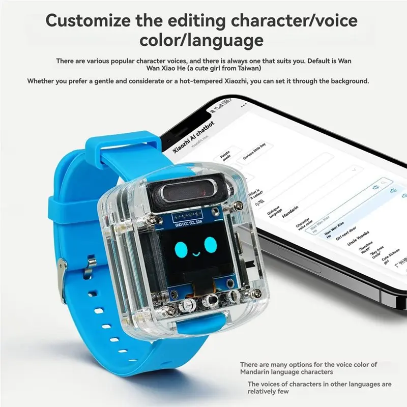 ABMF-Xiaozhi AI ساعة صوت ذكية لتقوم بها بنفسك طقم ساعات إلكترونية 0.96 بوصة شاشة OLED مشروع إلكترونيات #2