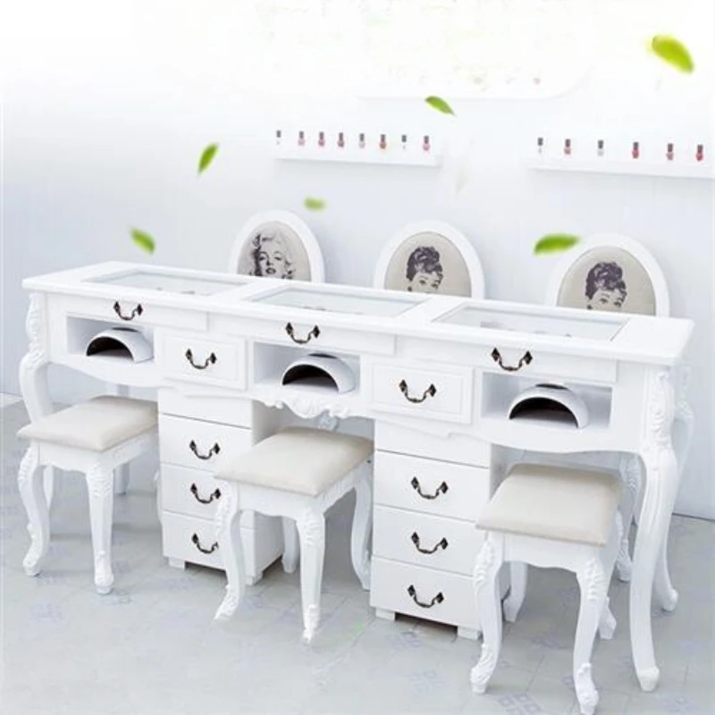 

Modern Retro Nail Tables White Nordic Exquisite Manicure Tables Portable Speciality Manicure Tafel Nail Salon Furniture CM50ZJ