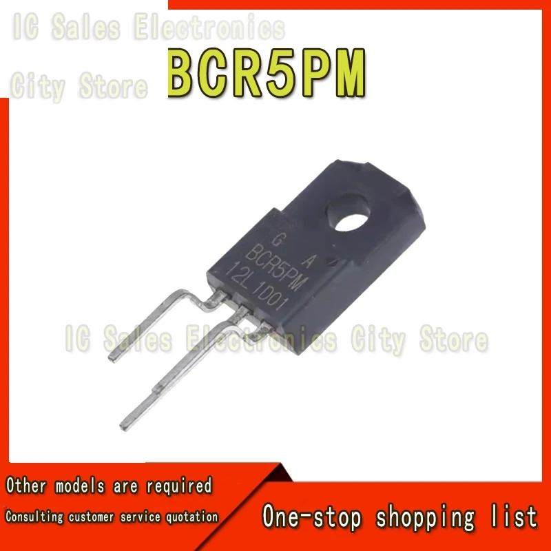 Chipset IC de tiristor bidireccional, piezas, BCR5PM, BCR5PM-12L, BCR5PM12L, 5-100 TO-220F, en Stock, venta al por mayor