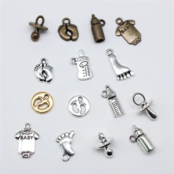 20pcs Baby Charms Baby Nipple Baby Feet Feeding Bottle Jewelry Making DIY Crafts Making Findings