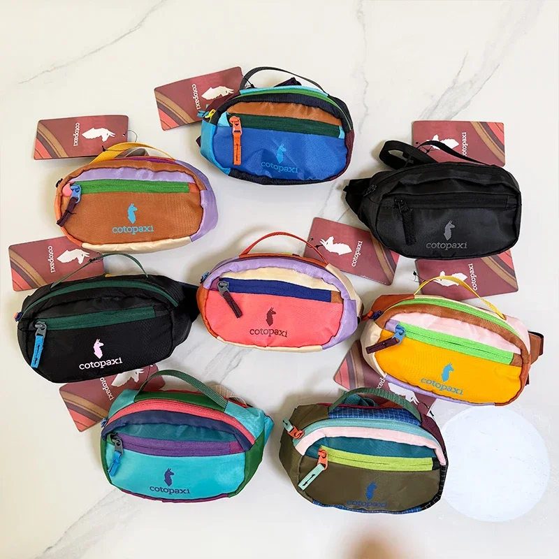 2026 Cotopaxi alpaga 1.5L coloré à la mode dopamine lecger sac de taille bandoulière Cotopaxi