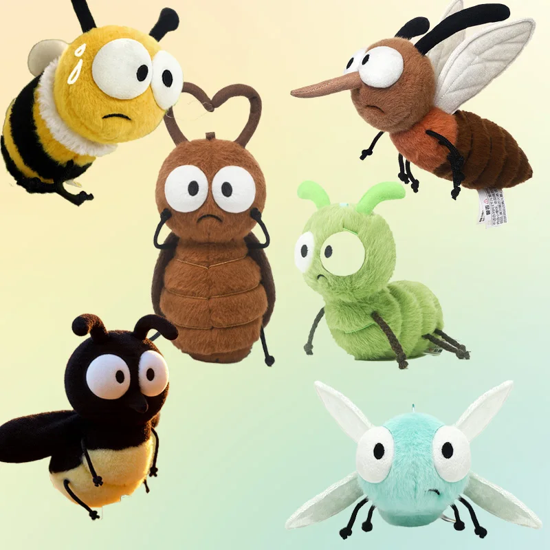 Quente criativo mosquito abelha barata inseto série brinquedo de pelúcia engraçado animal de pelúcia boneca macio abelha brinquedo plushie único presente engraçado
