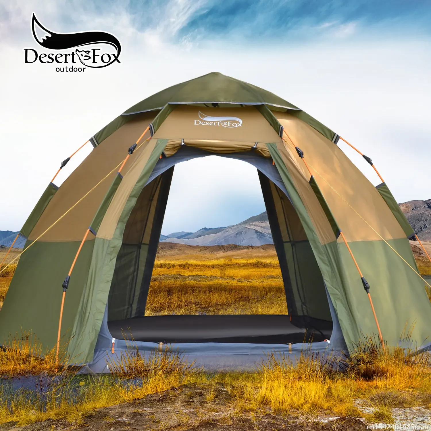 

5-8 Person Dome Automatic Tent, Easy Instant Setup Protable Camping Pop-Up 4 Seasons Backpacking Family Travel Tent