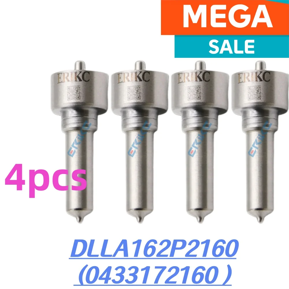 4PCS DLLA162P2160 EURO5 DLLA 162P 2160 Common Rail Diesel Injector Fuel Nozzle Sprayer 0433172160 for Injection 0445110369