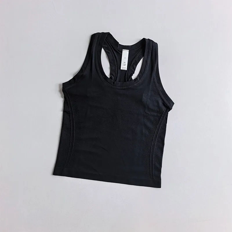 Sportweste Schnelltrocknend Einlagig Yoga-Bekleidung Schlanke Elastische Fitness-Oberbekleidung ohne Brustpolster für Pilates – Detail 8