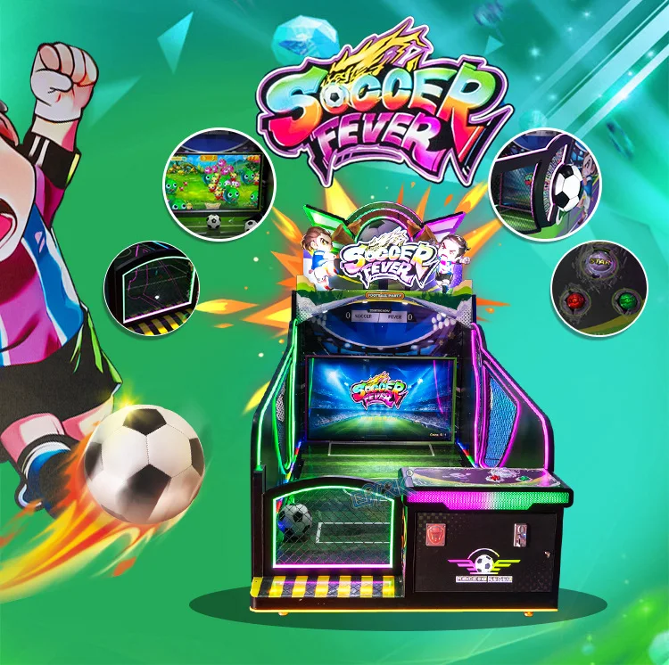 Coin Operated Soccer Arcade Game Machine with Bill Acceptor Plastic Construction for Game Centers / Football Amusement