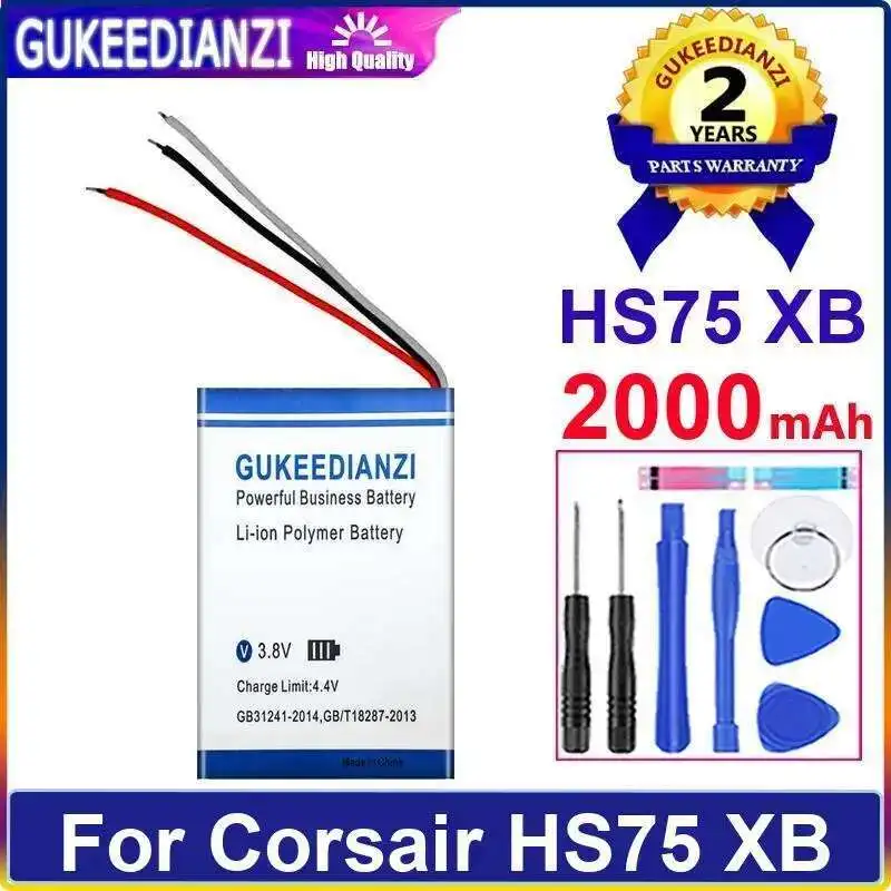 

2000Mah For Corsair HS75 XB Stable Earphone Battery