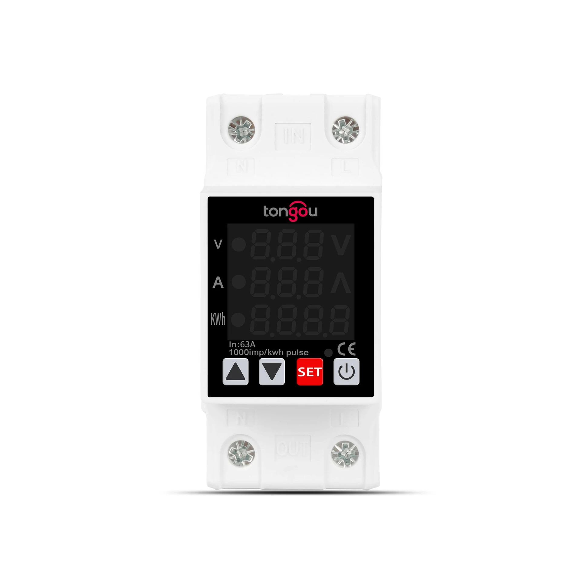 

Self Resetting Adjustable Intelligent Digital Over-voltage Protector Kwh Household 1P 63A 220V