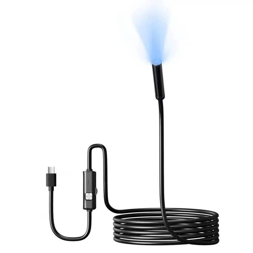 5.5 مللي متر HD كاميرا المنظار للسيارة 1 متر/5 متر/10 متر مايكرو 8 LED IP67 مقاوم للماء كاميرا الهاتف الذكي الصناعية USB نوع C