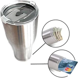 Tazza da caffè in acciaio inossidabile Tumbler Diversion Safe Water Bottle Stash Box Hidden Bottom Storage