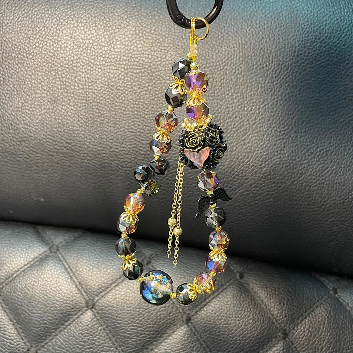 

Fashionable and High-end Crystal Phone Chain, New Rose Tassel Flower Ball Pendant, Handbag, Key Pendant, Best Friend