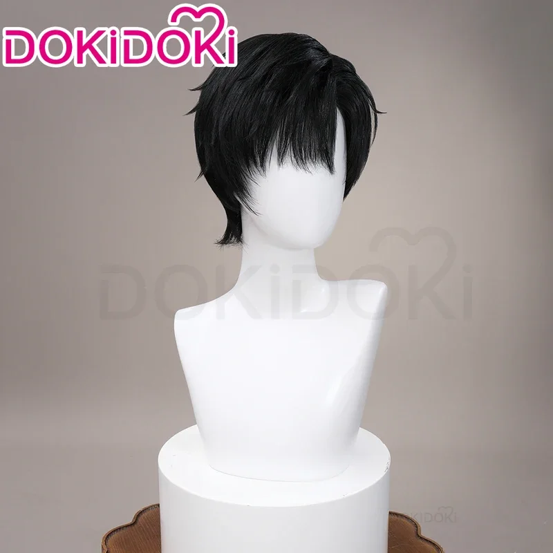 Li Shen Zayne Front Lace Wig Game Love and Deepspace Cosplay DokiDoki Men 30cm Short Black Hair Lishen Zayne Cosplay Free Cap