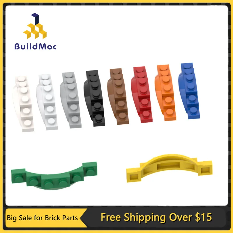 10Pcs MOC Parts 62361 Arch Mudguard 1 1/2 x 6 x 1 Compatible Bricks DIY Assmble Building Blocks Particle Kid Puzzle Toy Gift