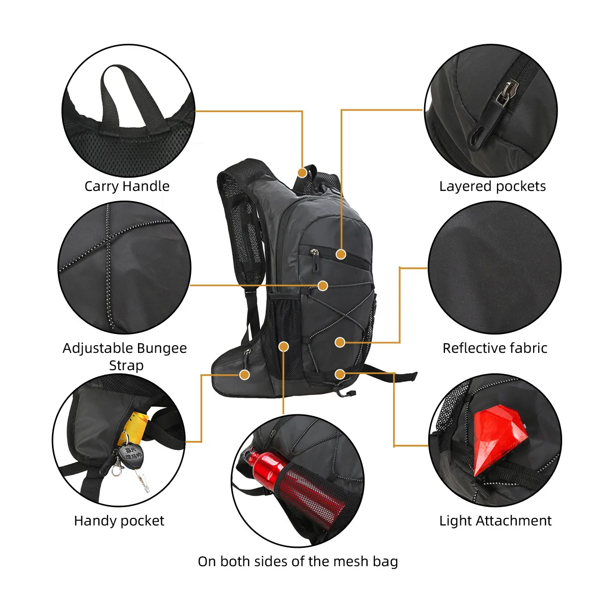 Mochila de bicicleta impermeável, saco de ciclismo, bicicleta sacos de água, armazenamento hidratação mochila, portátil esportes montanha saco, Ourdoor