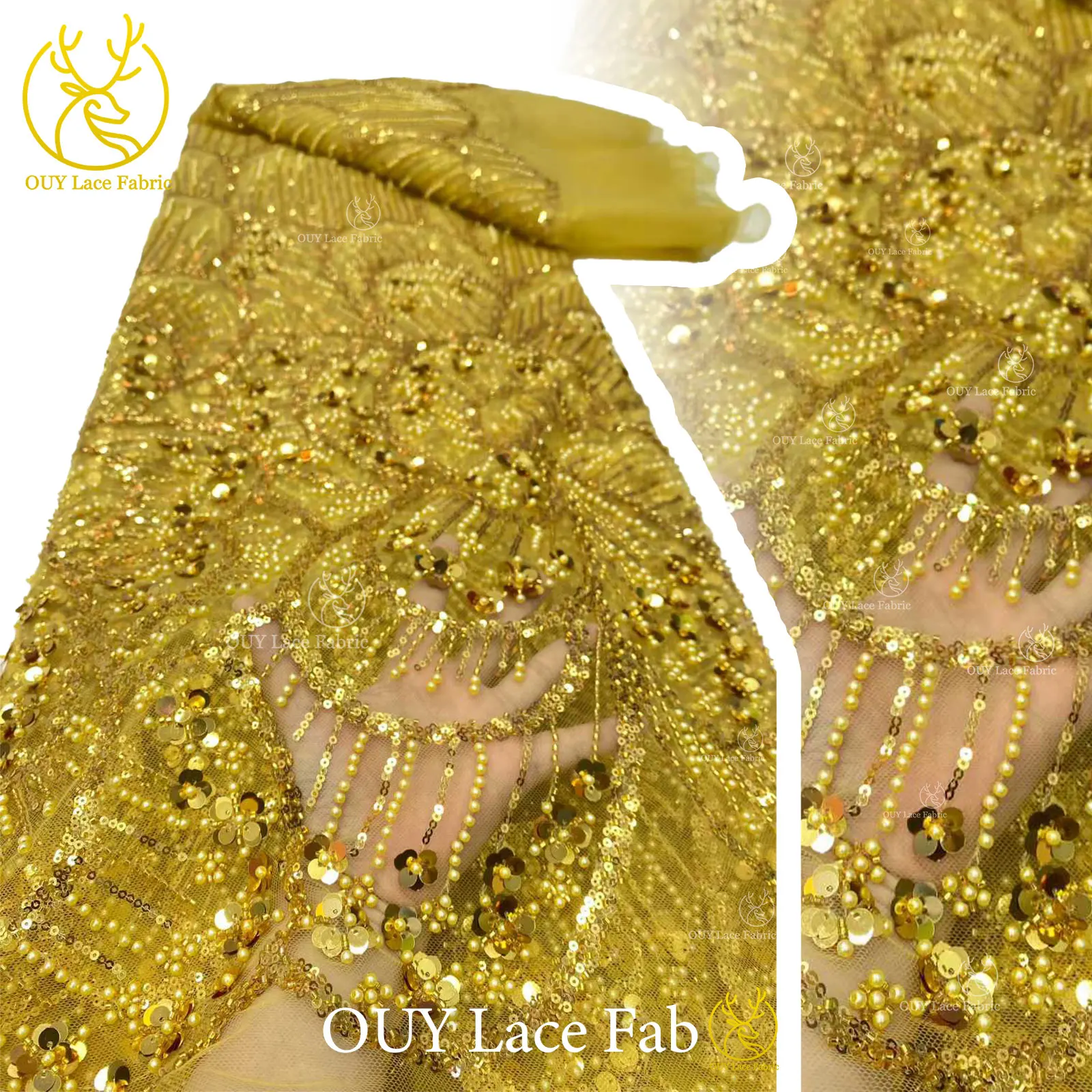 

Африканское кружевное полотно с бисером 2026: Высококачественное французское нигерийское кружево с пайетками и вышивкой для вечерних платьев и нарядов для торжеств