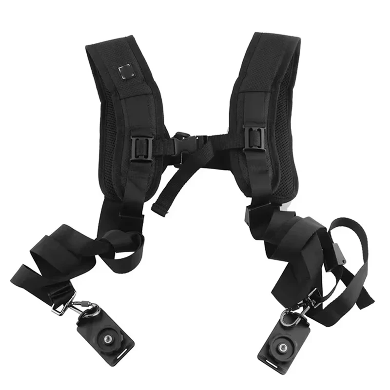 Quick Release Double Shoulder Camera Harness Oft Padded Decompression Strap For Canon, Nikon, Sony DSLR Cameras