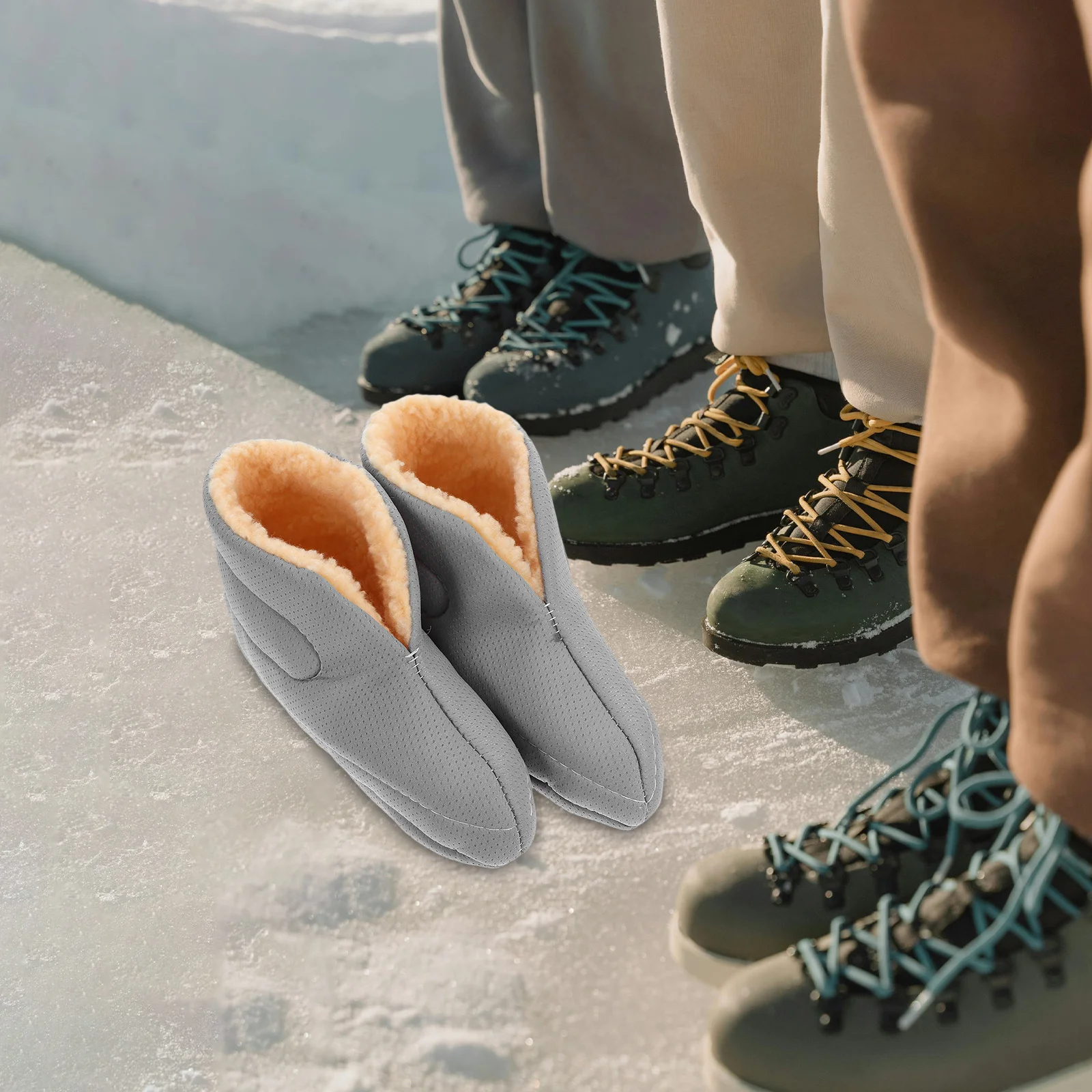 

Warm Shoes Boots Liner Accessories Fleece Sports Socks Hiking Oxford Cloth Mens Insulated Cozy Lined Insoles Thick Ski Boot