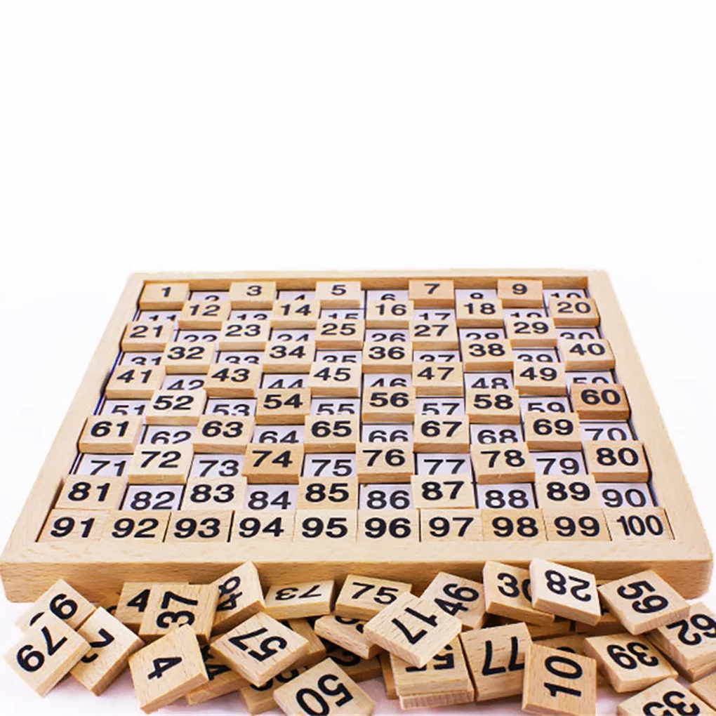 Wooden Hundred Board Math Educational Counting Toys Teaching Kindergarten