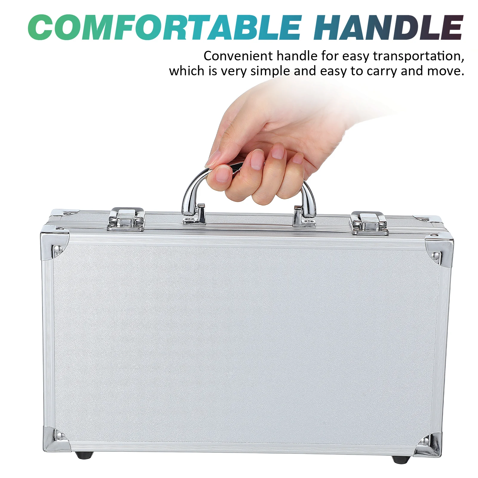 Durable Metal Tool Case Waterproof Portable First Aid Kit Box Shockproof Instrument Storage Container for Home Travel Use
