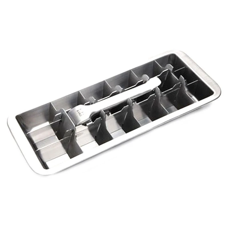 

Lever-Style Ice Tray, 2 in 1 Stainless Steel Ice Making Mold and Ice Cracker Retail