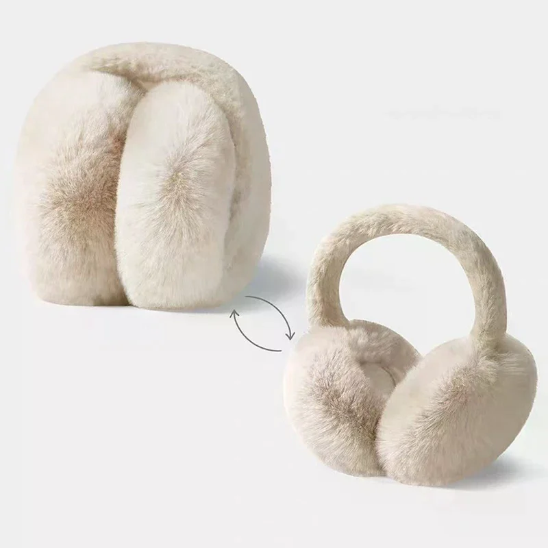 固体ソフトぬいぐるみ耳ウォーマー冬用イヤーマフ女性男性ファッション屋外耳介保護イヤーマフ耳カバー