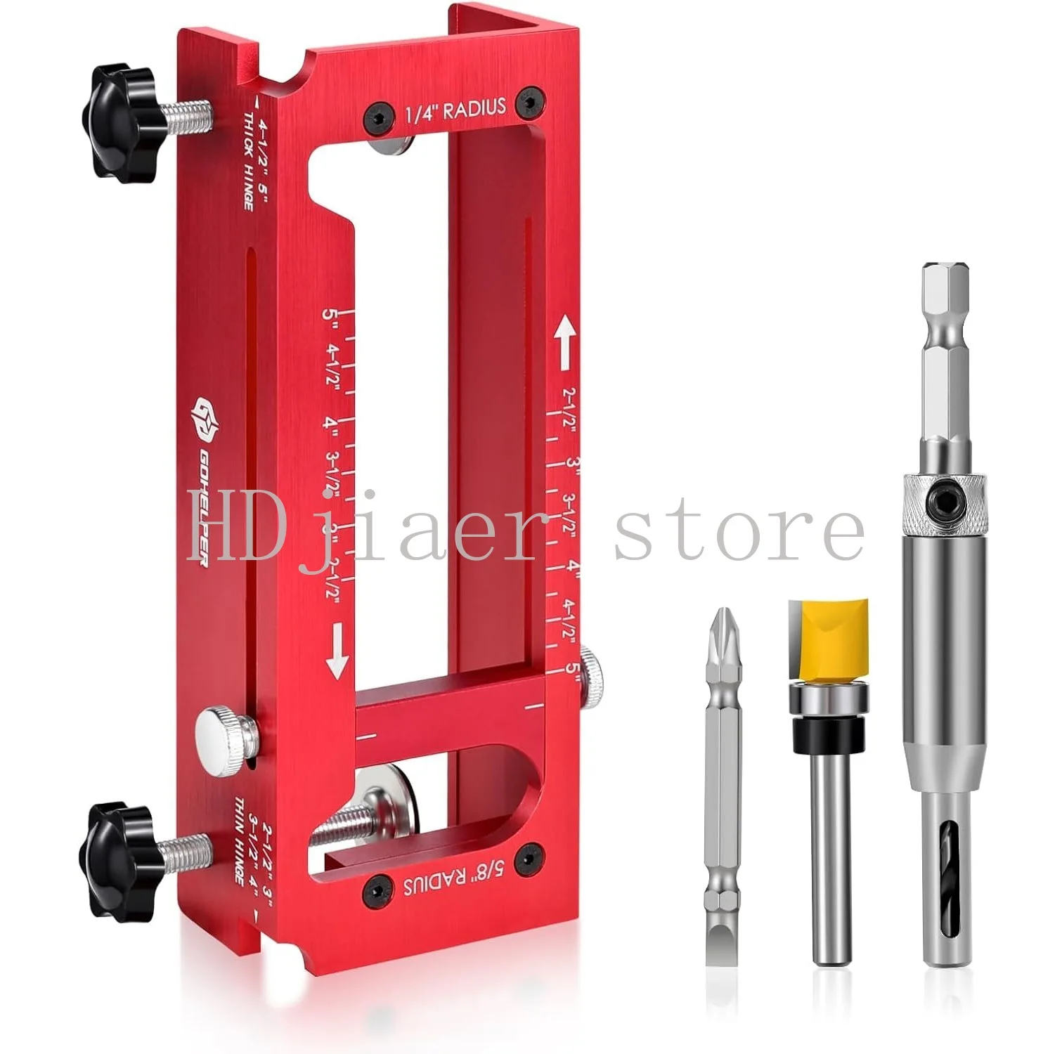 

New Aluminum Hinged Door Lock Hole Positioner, Door Hinge Mounting Kit/Mortiser Template
