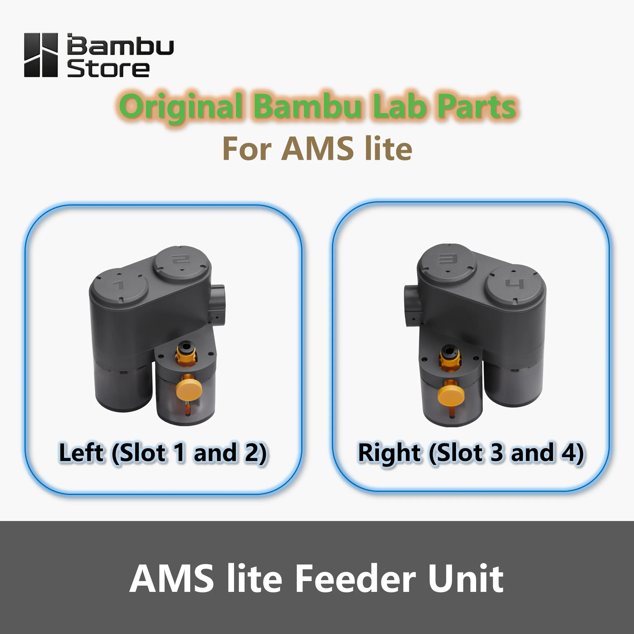 Original Bambu Lab AMS Lite Feeder Unit Left/Right Slot, Auto Loading/Unloading Filament Feed Module for A1/A1 mini 3D Printer