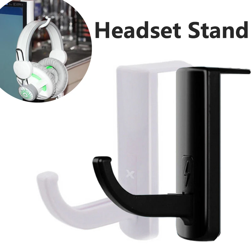 2 Colors Headset Stand Durable Headphone Hanger PC Desktop Stand Table Cell Phone Holder Monitor Desk Earphone Mounted Hook 2024