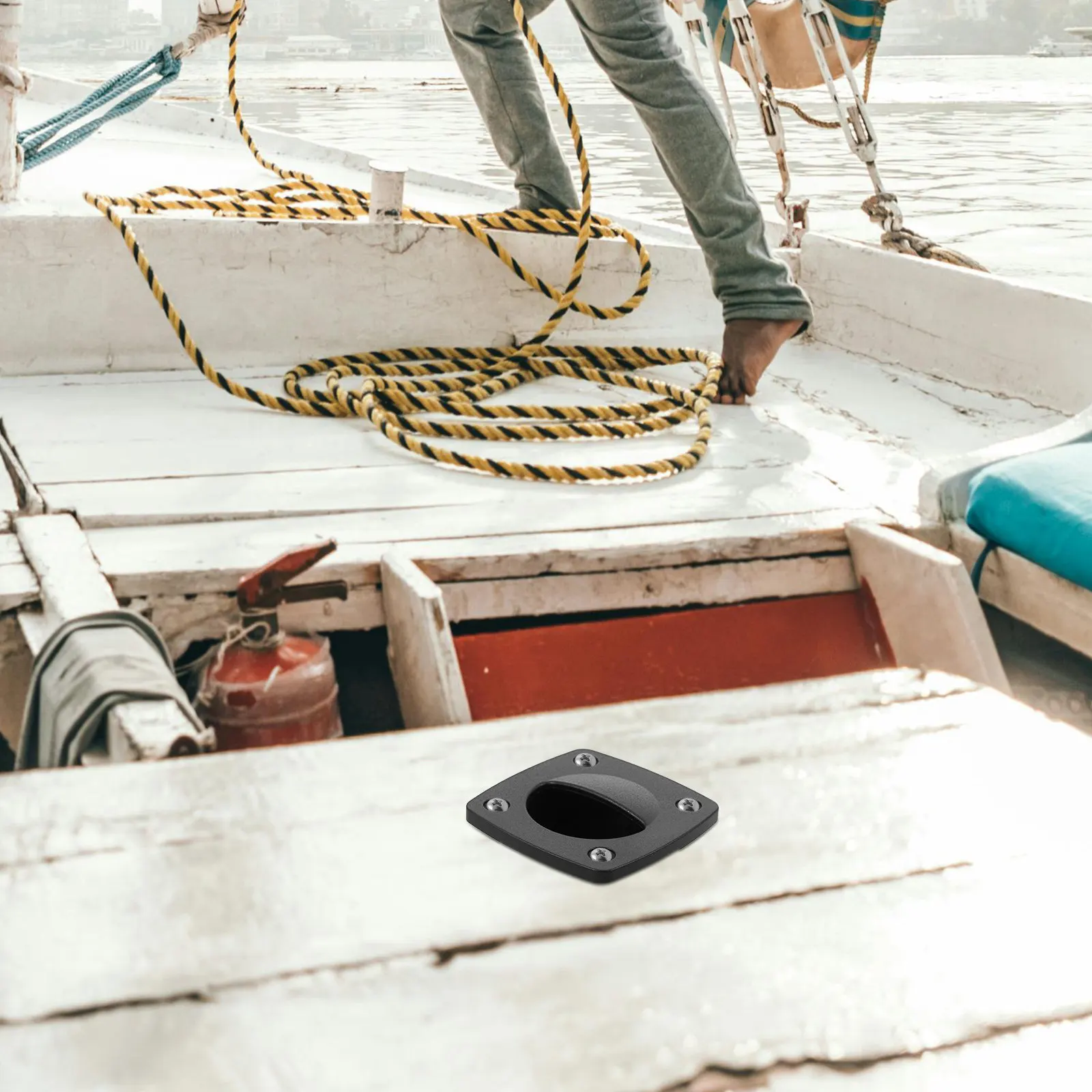 

Комплект из 1 шт. квадратных нейлоновых ручек-защелок для люков и крышек палубных люков, морская фурнитура, врезной дверной фиксатор, компактный дизайн